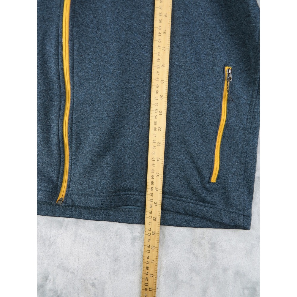 Eddie Bauer Fleece Jacket XL Gray Yellow  First Accent Outdoor Performance - Picture 5 of 8
